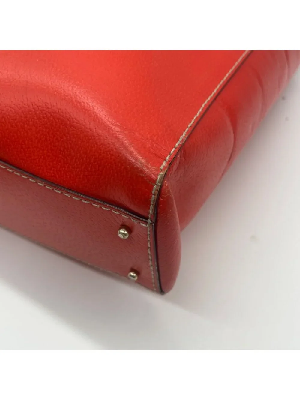 Kate Spade Red Pebbled Grain Leather Tote Bag